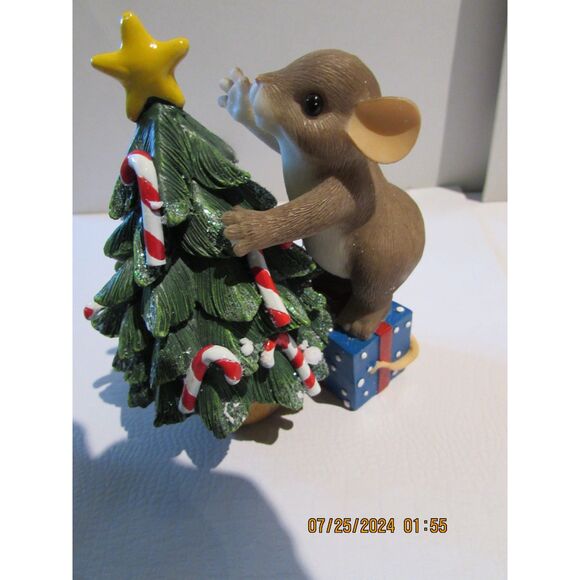 CHARMING TAILS HAVE A SWEET CHRISTMAS FITZ & FLOYD MOUSE CHRISTMAS TREE 87/141 - Picture 3 of 7